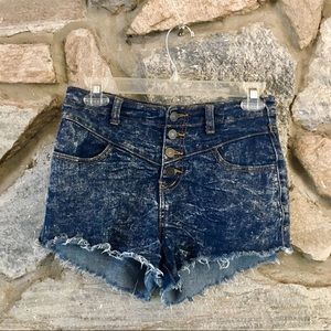 Refuge Distressed High Waisted Jean Shorts